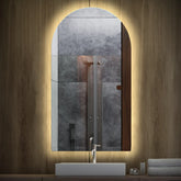 Specchio LED Semiovale 2 | Controllo tramite interruttore a muro | Luce bianca neutra - Reyze Serie Ambient Modello 1